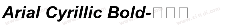 Arial Cyrillic Bold字体转换